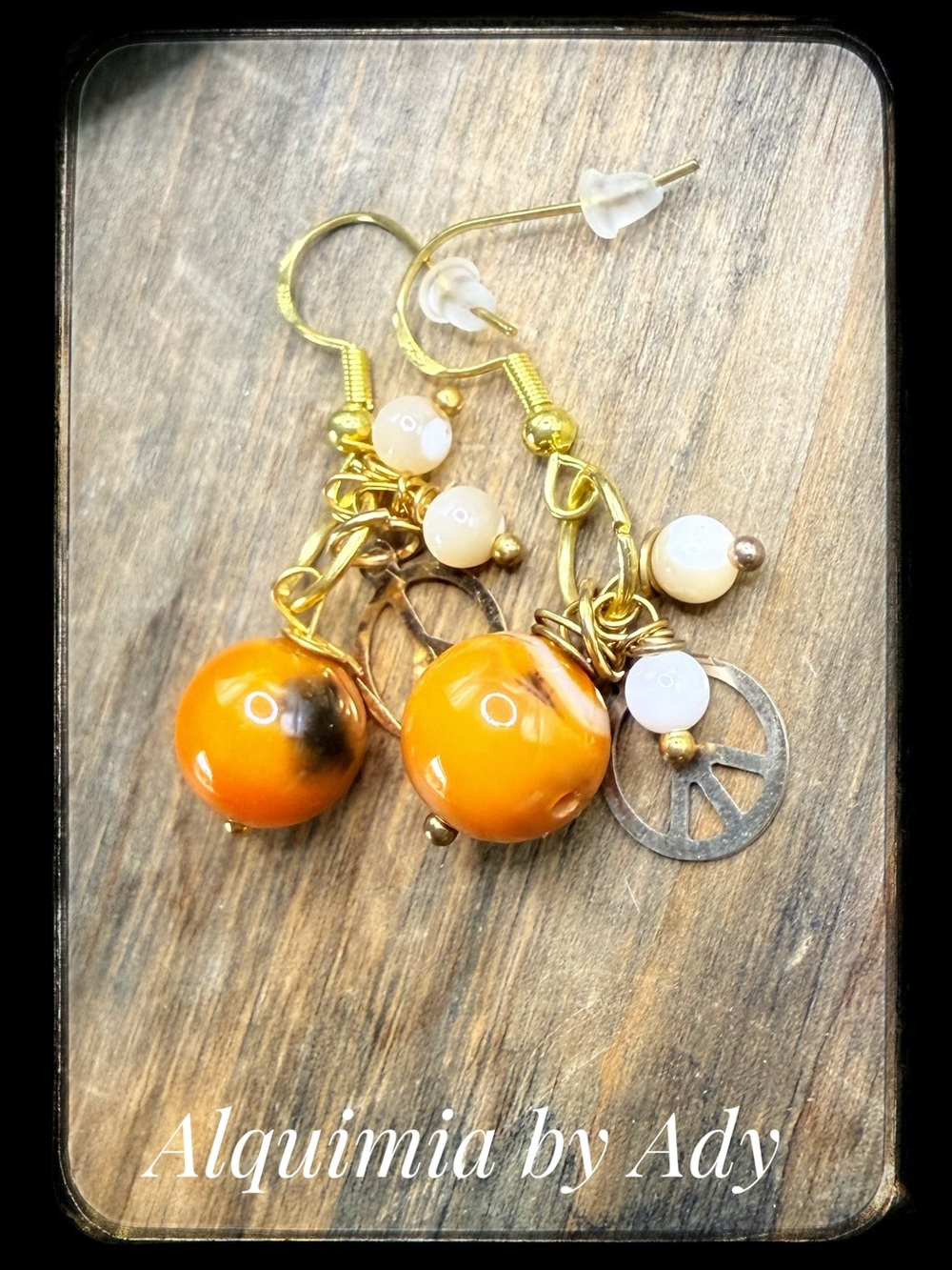 Statement dangle earrings+ Burnt agate clusters